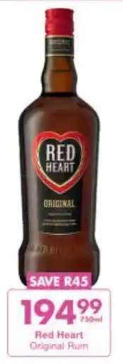 President Hyper Red Heart Original Rum offer