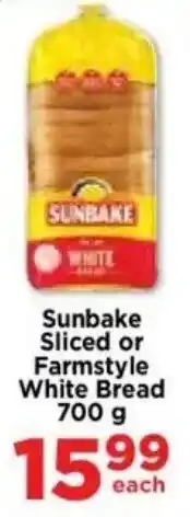 Food Lover's Market Sunbake Sliced or Farmstyle White Bread offer