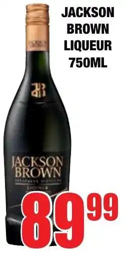 Boxer Liquors Jackson brown liqueur offer