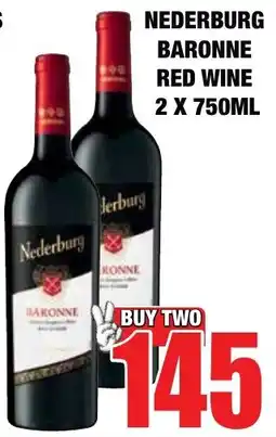 Boxer Liquors Nederburg baronne red wine offer
