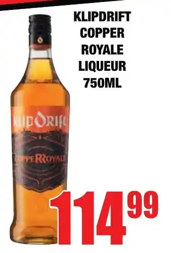 Boxer Liquors Klipdrift copper royale liqueur offer