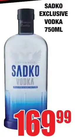 Boxer Liquors Sadko exclusive vodka offer