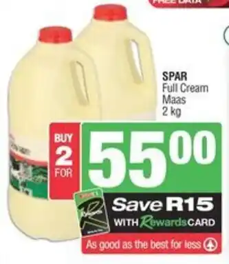 Spar SPAR Full Cream Maas offer