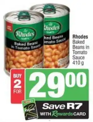 Spar Rhodes Baked Beans in Tomato Sauce offer