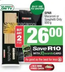 Spar SPAR Macaroni or Spaghetti Only offer