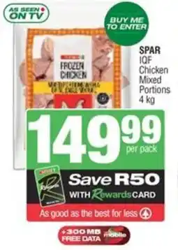 Spar SPAR IQF Chicken Mixed Portions offer