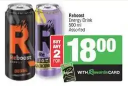 Spar Reboost Energy Drink Assorted offer