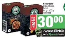 Spar Robertsons Brown Spice Refill Assorted offer