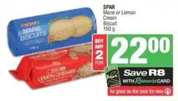 Spar SPAR Marie or Lemon Cream Biscuit offer