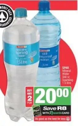 Spar SPAR Mineral Water Still or Sparkling offer