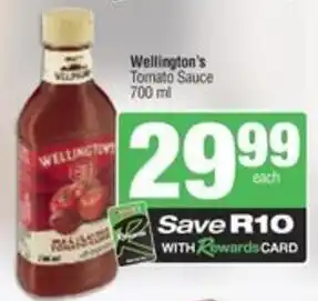 Spar Wellington's Tomato Sauce offer