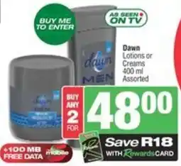 Spar Dawn Lotions or Creams Assorted offer