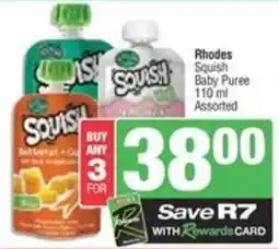 Spar Rhodes Squish Baby Puree Assorted offer