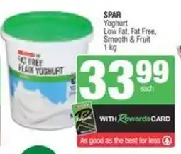 SPAR Yoghurt Low Fat, Fat Free, Smooth & Fruit
