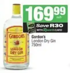 Spar Gordon's London Dry Gin offer