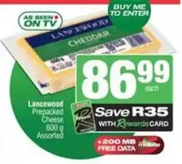 Spar Lancewood Prepacked Cheese Assorted offer