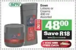 Spar Dawn Lotions or Creams Assorted offer