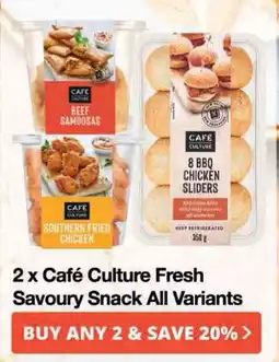 Checkers Café Culture Fresh Savoury Snack All Variants offer