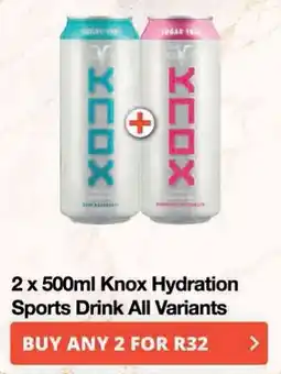 Checkers Knox Hydration Sports Drink All Variants offer