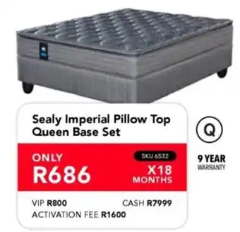 Astra Furnishers Sealy Imperial Pillow Top Queen Base Set offer