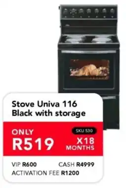Astra Furnishers Stove Univa 116 Black with storage offer
