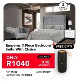 Astra Furnishers Emperor Bedroom Suite With Chaise offer