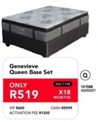Astra Furnishers Genevieve Queen Base Set offer