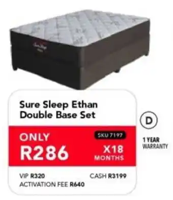 Astra Furnishers Sure Sleep Ethan Double Base Set offer