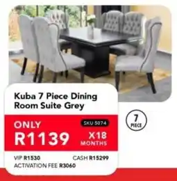 Astra Furnishers Kuba Dining Room Suite Grey offer