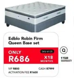 Astra Furnishers Edblo Robin Firm Queen Base set offer