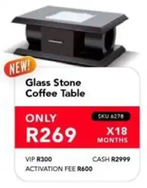 Astra Furnishers Glass Stone Coffee Table offer