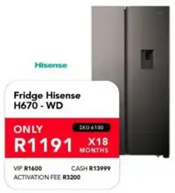 Astra Furnishers Hisense Fridge H670-WD offer