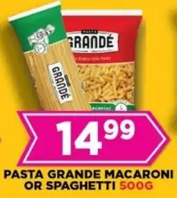 Pasta grande macaroni or spaghetti