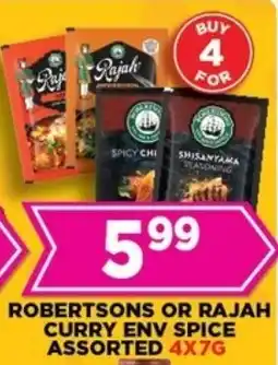 Goal Supermarket Robertsons or rajah curry env spice assorted offer