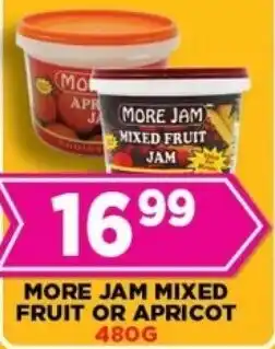 More jam mixed fruit or apricot