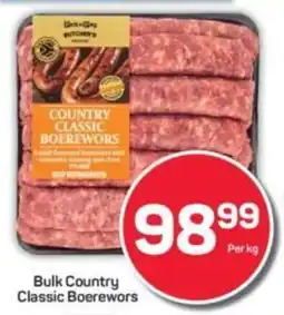 Pick n Pay Bulk Country Classic Boerewors offer