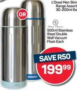 Pick n Pay Home Classix Stainless Steel Double Wall Vacuum Flask Each offer