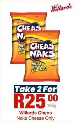 Take 'n Pay Willards Cheas Naks Cheese Only offer