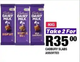 Take 'n Pay Cadbury slabs assorted offer
