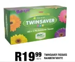 Take 'n Pay Twinsaver tissues rainbow/white offer