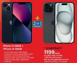 Incredible Connection iPhone 13 128GB + iPhone 15 128GB offer