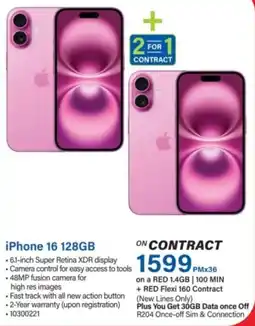 Incredible Connection iPhone 16 128GB offer