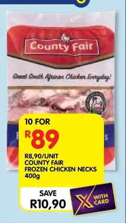 Shoprite COUNTY FAIR FROZEN CHICKEN NECKS 400g offer