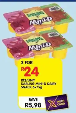 Shoprite DARLING MINI-D DAIRY SNACK 6x75g offer