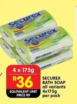 Shoprite SECUREX BATH SOAP offer