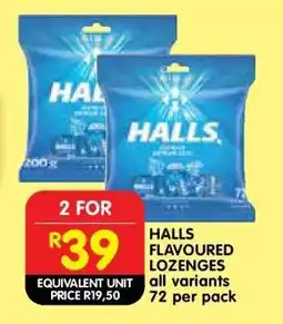 Shoprite HALLS FLAVOURED LOZENGES offer