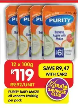 Shoprite PURITY BABY MAIZE offer