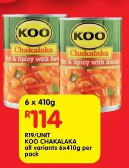 Shoprite KOO CHAKALAKA offer