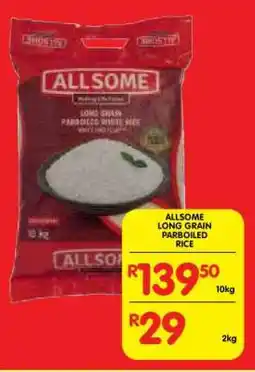 Shoprite ALLSOME LONG GRAIN PARBOILED RICE offer