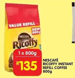 Shoprite NESCAFÉ RICOFFY INSTANT REFILL COFFEE 800g offer